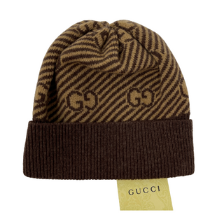 Gucci Kids Brown Hat with 'GG' Monogram