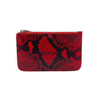 Balenciaga Snakeskin Red/Black Card Holder