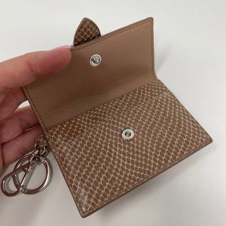Jimmy Choo Calfskin Faux Fur Leather With Jewels Folding Keychain
