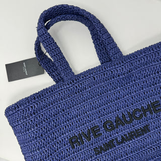 Saint Laurent Rive Gauche Tote In Raffia