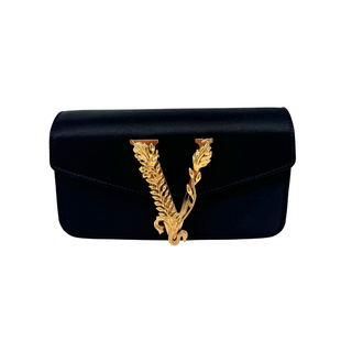 Versace Virtus Satin Mini Chain Bag