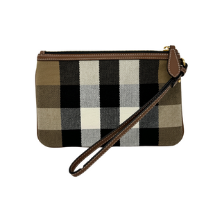 Burberry Peyton Check Canvas Wristlet