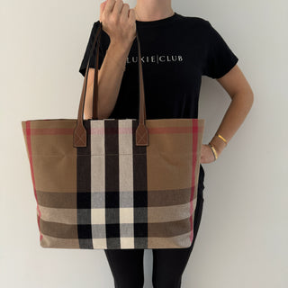 Burberry Medium Canvas London Tote