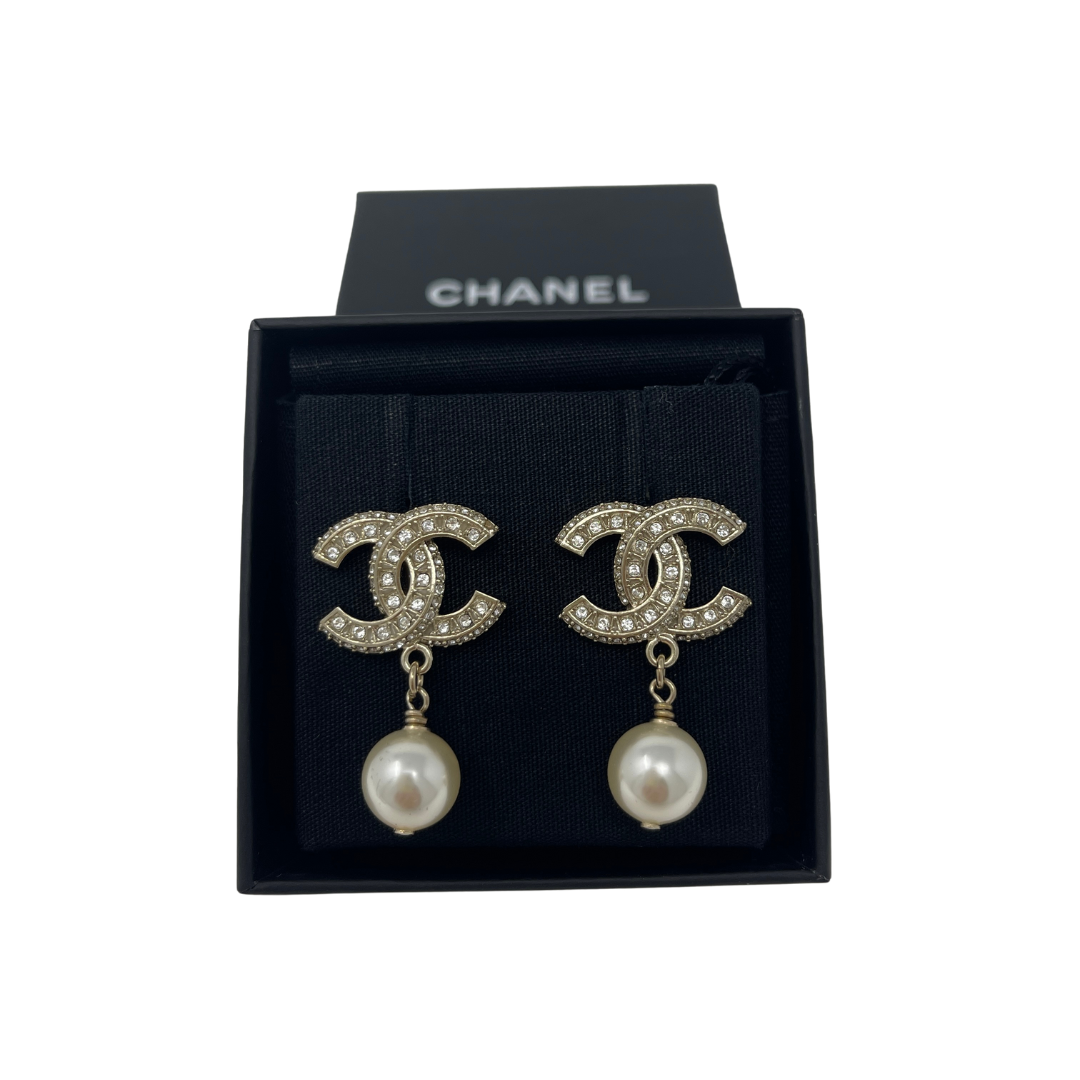 Chanel Pearl Studs 