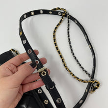 Load image into Gallery viewer, Chanel Black Quilted Lambskin Wallet On Chain Brushed Gold and Silver Hardware
